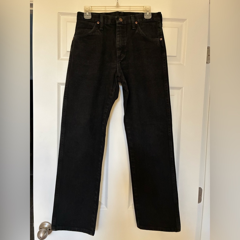 Wrangler Straight Leg Black Jeans